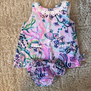 Lilly Pulitzer Pink and Blue Floral Kids Set